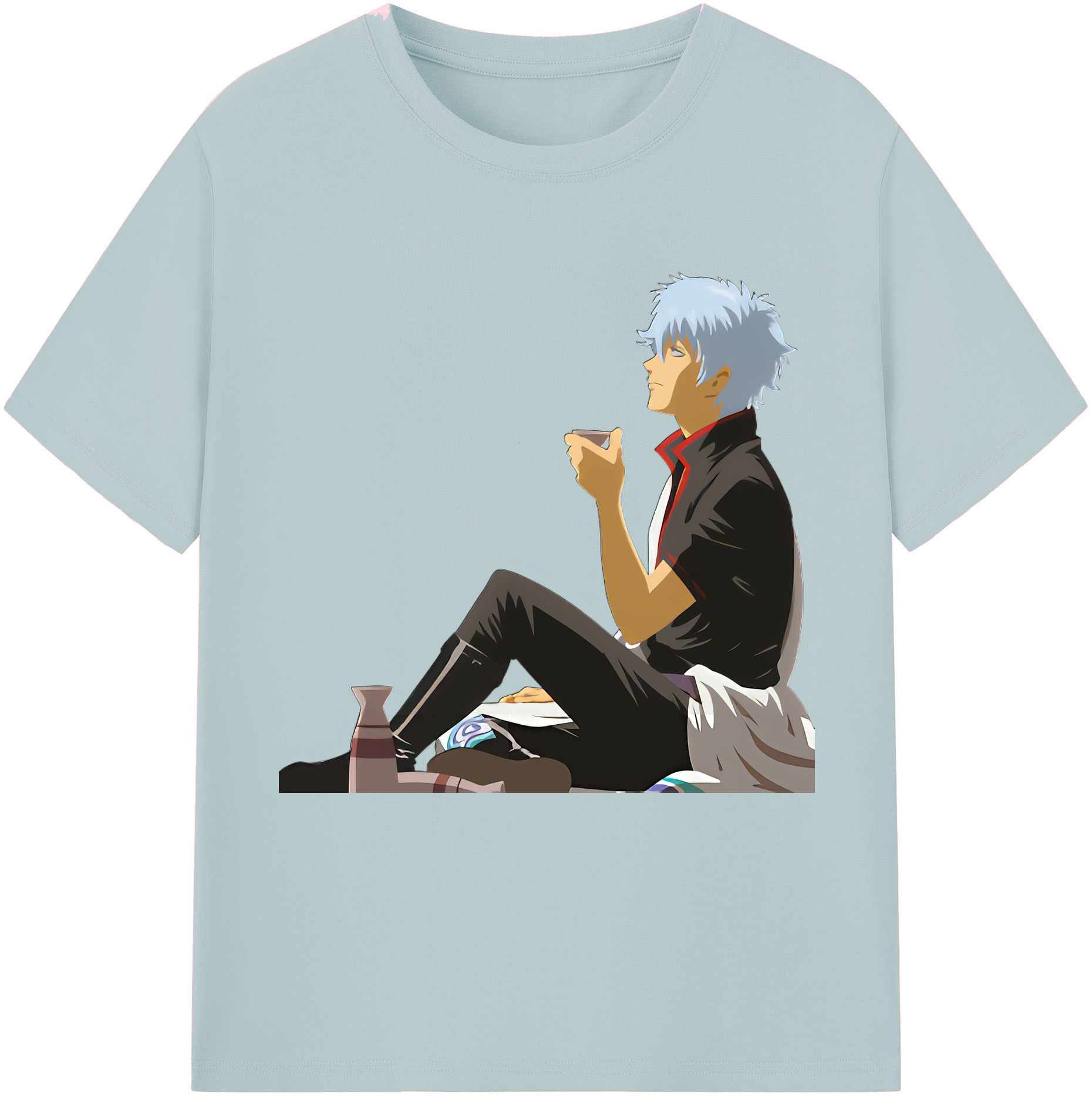 （画像用） ぎんたま 坂田銀時（さかたぎんとき） 神楽 志村新八（しむら しんぱち） GINTAMA Sakata Gintoki Kagura Shimura Shinpachi 綿100％半袖Tシャツ（フロントプリント）